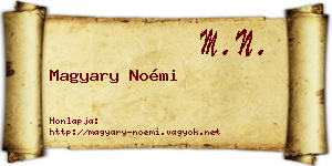 Magyary Noémi névjegykártya